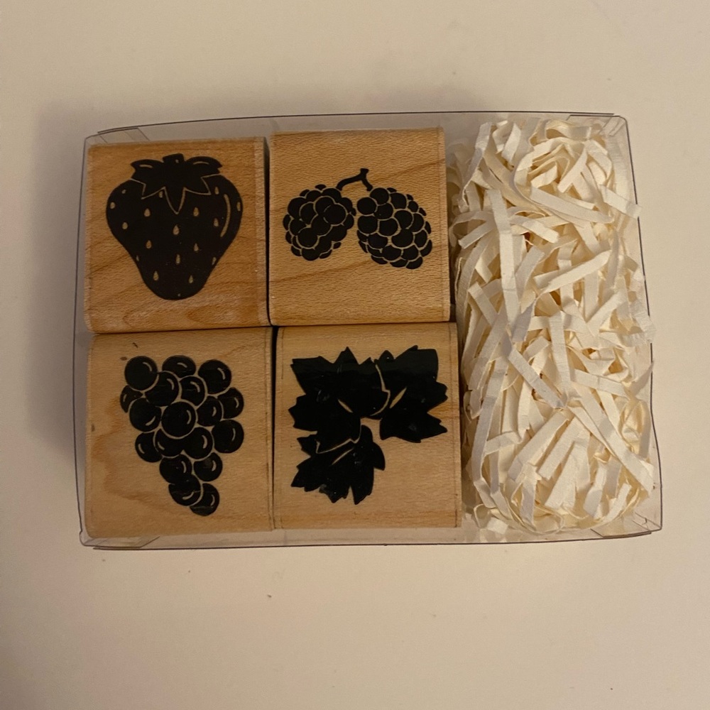 DOTS Fruit of the Vine rubber stamps